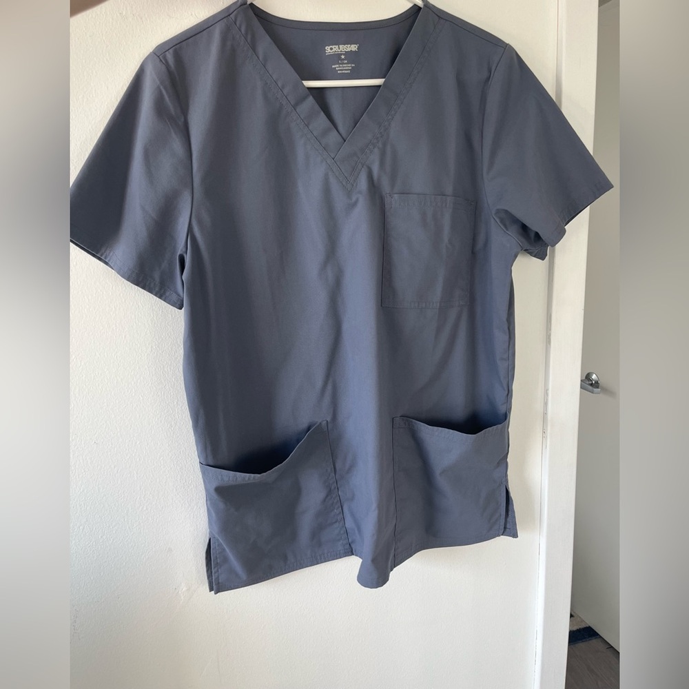 Gray scrubs, size small, new